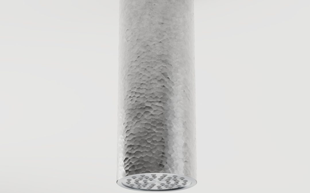 Carbon Rain Shower Hammered