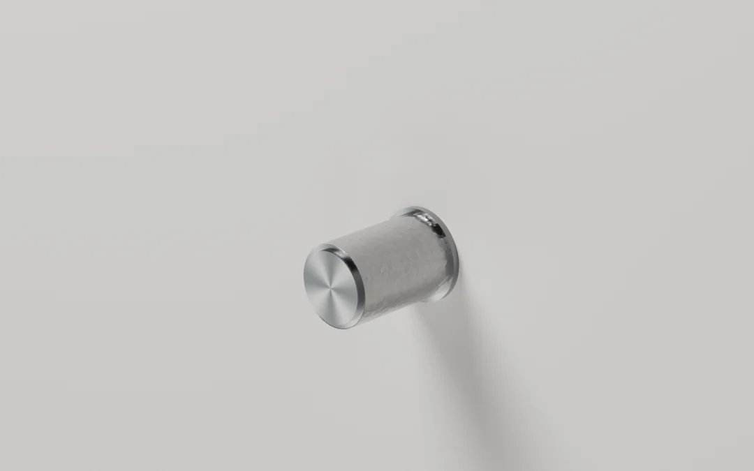 Carbon Door Knob Hammered